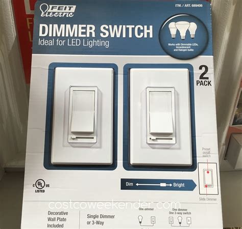 feit electric led dimmer switch  pack costco weekender