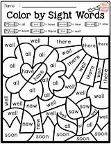 Sight Words Color Spring Pages Code Word Worksheets Coloring Grade Printable First Kindergarten Earth Activities Fun Dolch Visit Primer There sketch template