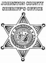 Sheriff Coloring Badge Johnston County Police sketch template