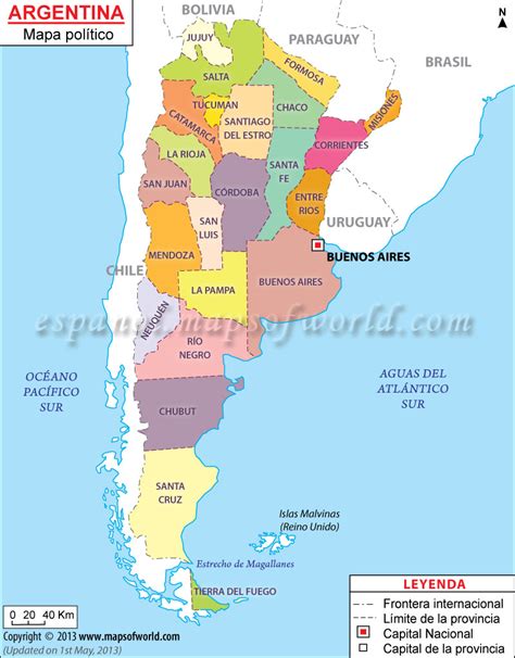 Mapa Politico De Argentina Mapa De Argentina Politico