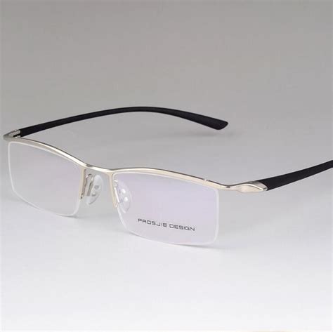 luxury titanium alloy rimless eyeglass frames men women myopia