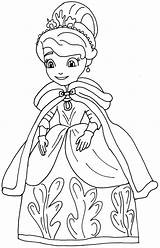 First Coloring Pages Princess Sofia Disney Sophia Getcolorings sketch template