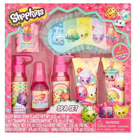 shopkins spa bath gift set cotton candy scented pcs walmartcom