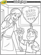 Coloring Pages Mothers Mother Crayola Kids Color Colouring Mom Happy Print Drawings sketch template