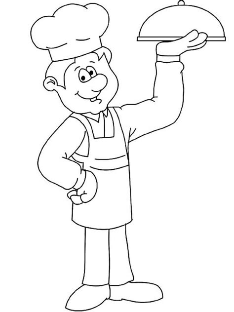 lovely girl chef coloring page  printable coloring pages  kids