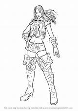 Xenoblade Chronicles Sharla Draw Step sketch template