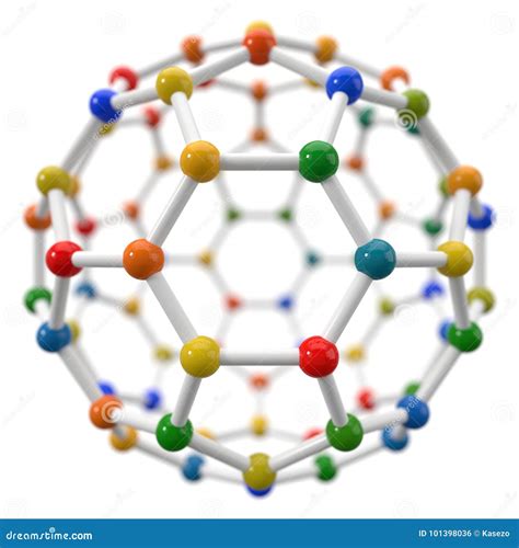 spherical molecule model  white background stock illustration illustration  medicine