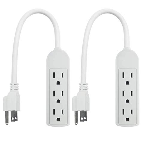 multi plug extension cord  outlet power strip grounded adapter ft etl listed walmartcom