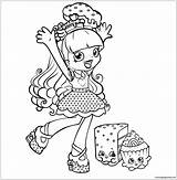 Shopkins Pages Shoppies Coloring Dolls Toys sketch template