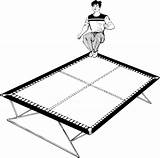 Trampoline Coloring Pages Jumping Printable Sketch Gymnastics Gif Supercoloring Template Color sketch template