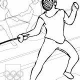 Esgrima Pintar Fencing sketch template