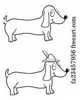 Dachshund Oktoberfest Print Dog Freeart sketch template