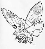 Mothra Robot Mecha Deviantart sketch template