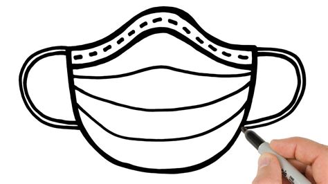 draw medical face mask surgical mask drawings  beginners