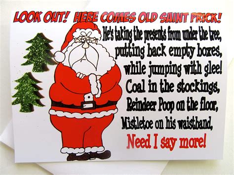 funny christmas card rude christmas card bad santa card
