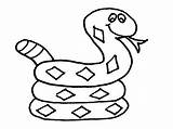 Coloring Snake Pages Printable Kids Drawing Snakes Children Rattlesnake Color Sheet Print Clipart Cartoon Stick Animal Clip Figure Draw Colouring sketch template