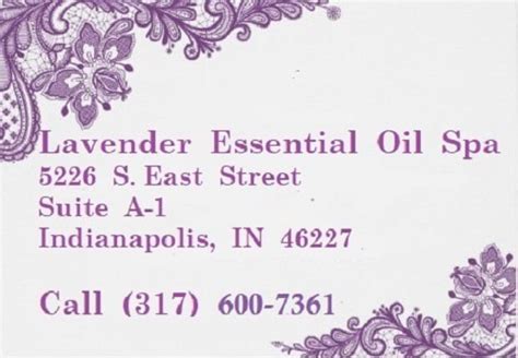 services  pricelist lavender essential oil spa call