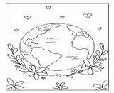 Earth Coloring Pages Flowers Printable sketch template