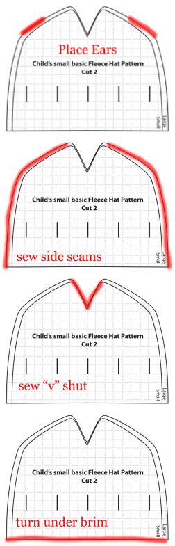easy fleece hat tutorial  pattern monster mash  fleece hat