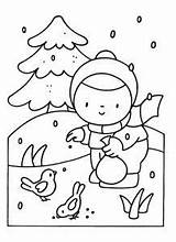 Winter Kleurplaten Coloring Pages Kleurplaat Kids Vogels Sneeuw Thema Season Voor Boyama Vogeltjes Kid Crafts Worksheets Preschool Winterpret Pano Seç sketch template