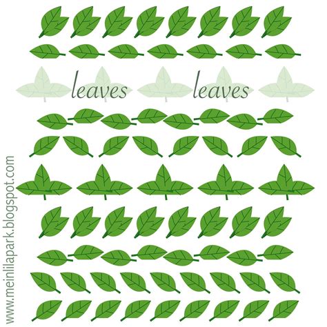 printable leaves border sheet ausdruckbare schmuckborder
