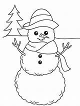 Coloring Snowman Pages Christmas Winter Printable Sketch Print Color Snow Sheets Kids Book Cartoon Easy Sketches January sketch template