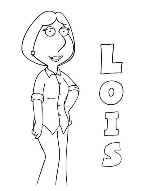 lois  family guy coloring page kids play color