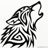 Wolf Pages Coloring Tribal Printable Avatar Coloring4free sketch template