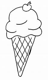 Ice Cream Cone Coloring Pages Clipart Clipartbest sketch template