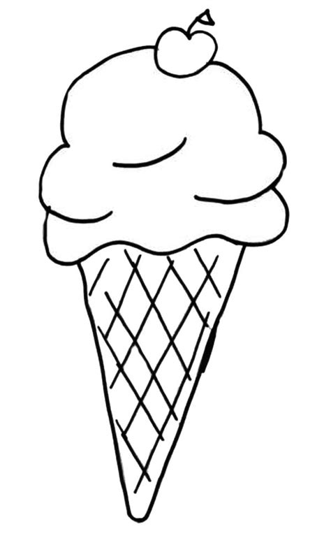 ice cream cone coloring page clipart