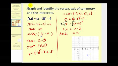 graphing quadratic functions in standard form vertex form youtube