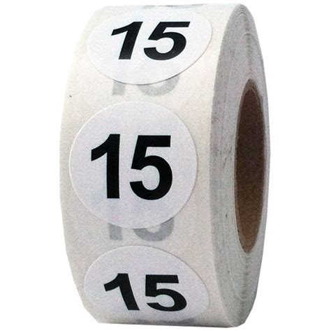 white number  stickers  instocklabelscom
