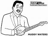 Muddy Celebridade Musicos Disegni Colorare Famosi Bekannte Musiker Musicians Artisti Drucken sketch template