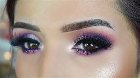 purple pretty prom makeup tutorial photo holiday beauty tips hair