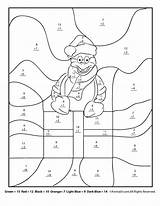 Math Christmas Worksheets Coloring Addition Pages Kids Worksheet Maths 4th 3rd 2nd Winter Printables Activities Printable Graders Color First Print sketch template