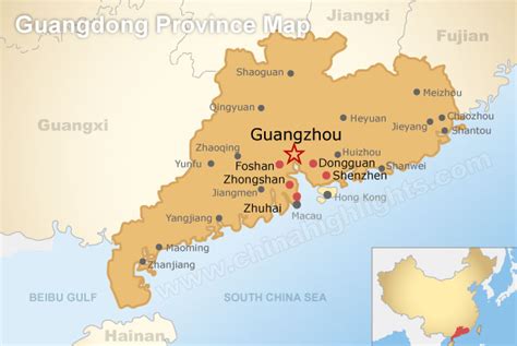 guangdong map map  gunagdongs tourist attractions  subway