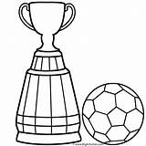 Soccer Coloring Ball Cup Pages Trophy Colouring Print Football Drawing Printable Soccerball Easy Color Kids Clipart Trophies Getdrawings Getcolorings Boys sketch template