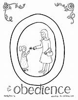 Coloring Obey Children Parents Obedience Getcolorings sketch template