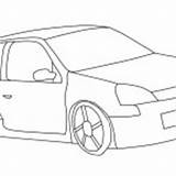 Clio Renault Sencillo sketch template