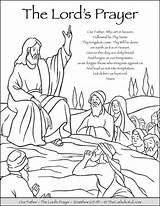 Prayer Coloring Lords Thecatholickid sketch template