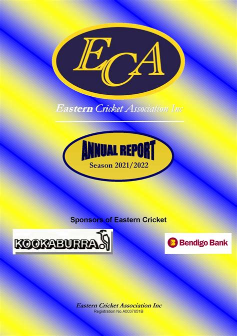 eca annual report     eastern cricket association