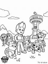 Paw Patrol Coloring Pages Print Color Printable Sheets Book Kids Cartoon Disney Visit Ages Christmas sketch template
