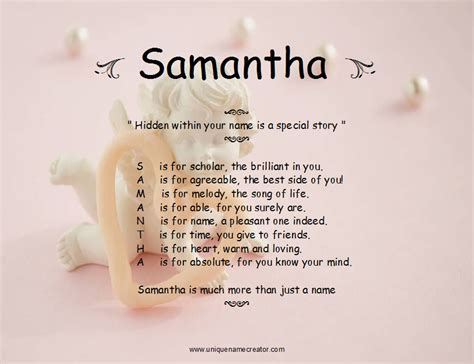 samantha unique name creator