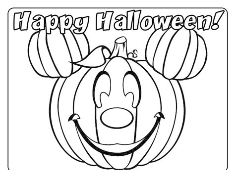 disney halloween coloring pages mickey mouse pumpkin  printable