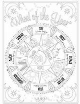 Coloring Pages Shadows Book Printable Adult Astrology Wiccan Witch Grimoire Magic Books Spells Magick Color Sheets Adults Shadow Witchcraft Wicca sketch template