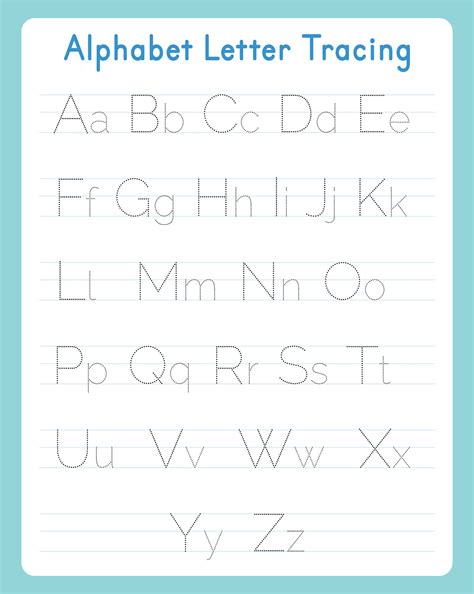 printable tracing alphabet letters   printable form templates