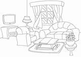 Coloring Furniture Pages Room Kids Dining sketch template