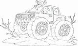Monster Truck Coloring Pages Drawing Ford Grave Digger Bronco Wheels Hot Big F150 Jeep Printable Safari Colouring Dodge Trucks Getcolorings sketch template
