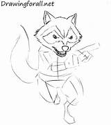 Raccoon Rocket Drawingforall sketch template