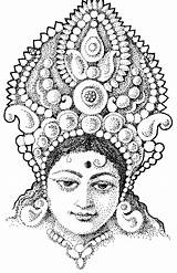 Coloring Durga Goddess Lakshmi Pages Maa Printables Diwali sketch template